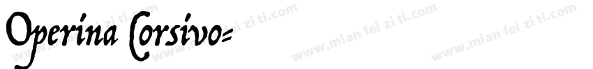 Operina Corsivo字体转换